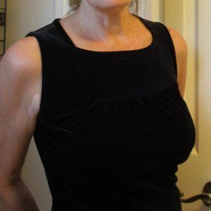 Perfectly Dressed Black Velvet Muscle Tee